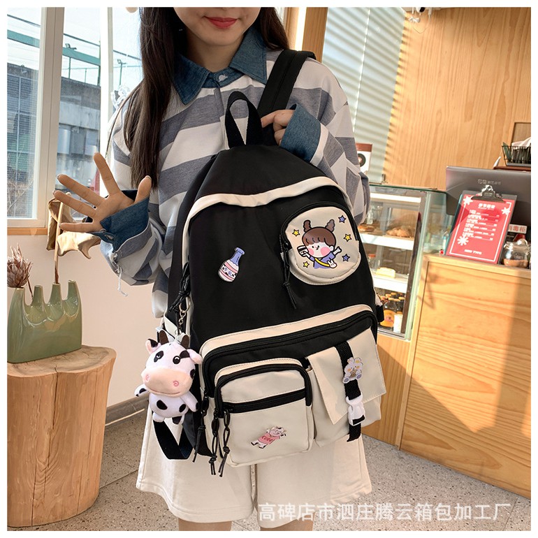 Balo ulzzang nam nữ đi học chống thấm túi nhỏ giá rẻ (không kèm móc bò) BAG U GOC295