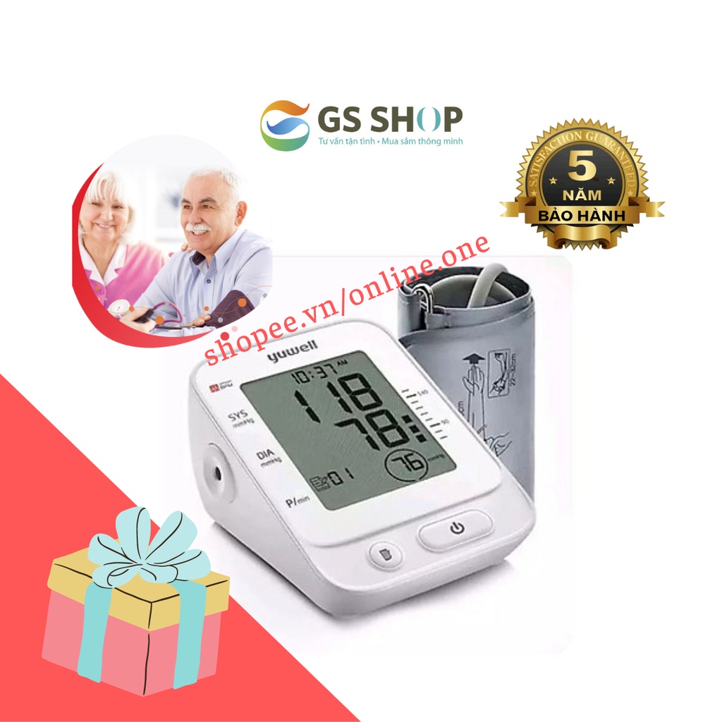 Máy Đo Huyết Áp Yuwell YE660E. Đo Lường Chuẩn Xác. Hướng Dẫn Giọng Nói Tiếng Việt. Tặng Máy đo đường huyết. GSShopvn