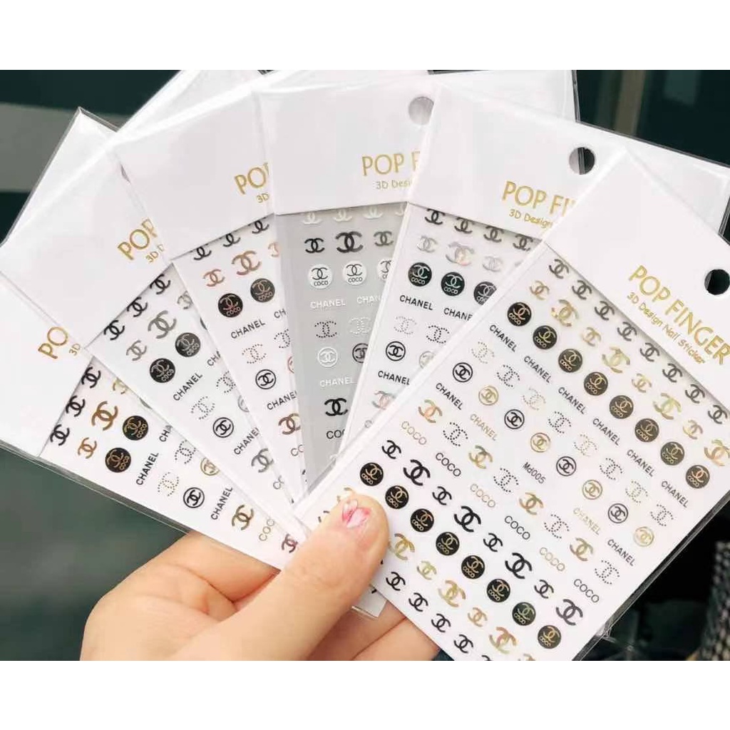 Sticker nail thương hiệu trang trí móng
