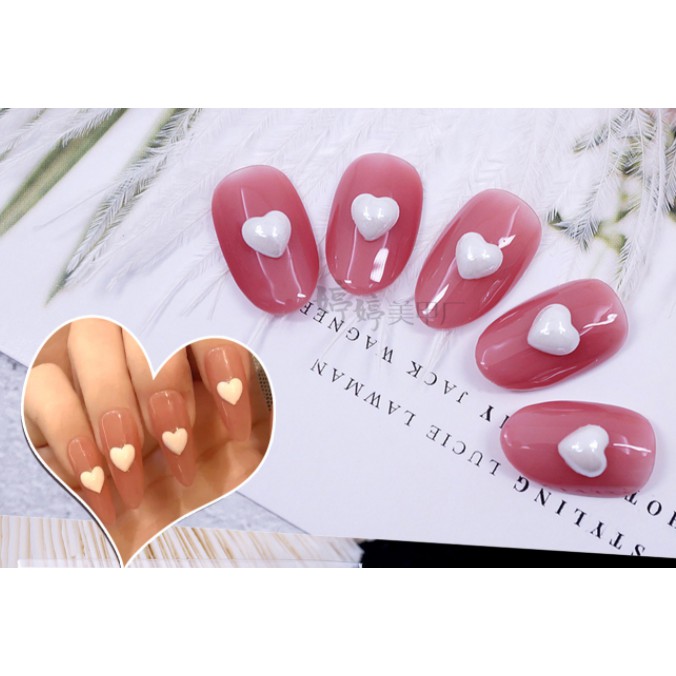 Charm nửa hình tim độc đáo xinh xắn