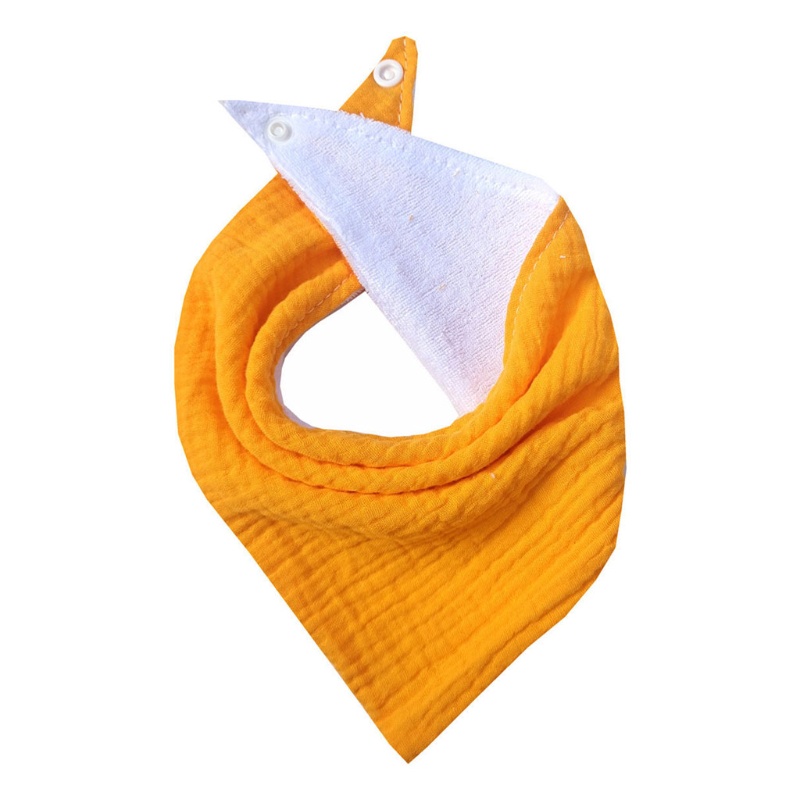 Yếm Ăn Tam Giác Vải Cotton Mềm Thấm Hút Tốt 17 Màu Lựa Chọn Dành Cho Em Bé