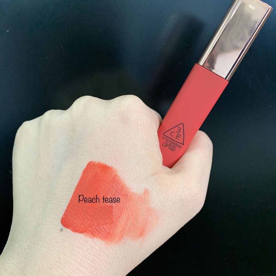 Son 3.c.e cloud lip tint Peach tease màu cam san hô