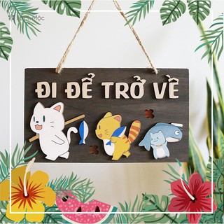 Bảng gỗ decor Đi để trở về Siêu dễ thương trang trí gia đình nhà cửa