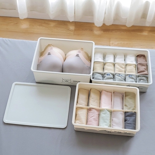 Thicker storage box with lid-optional three-piece underwear storage with storage socks can stack storage boxes