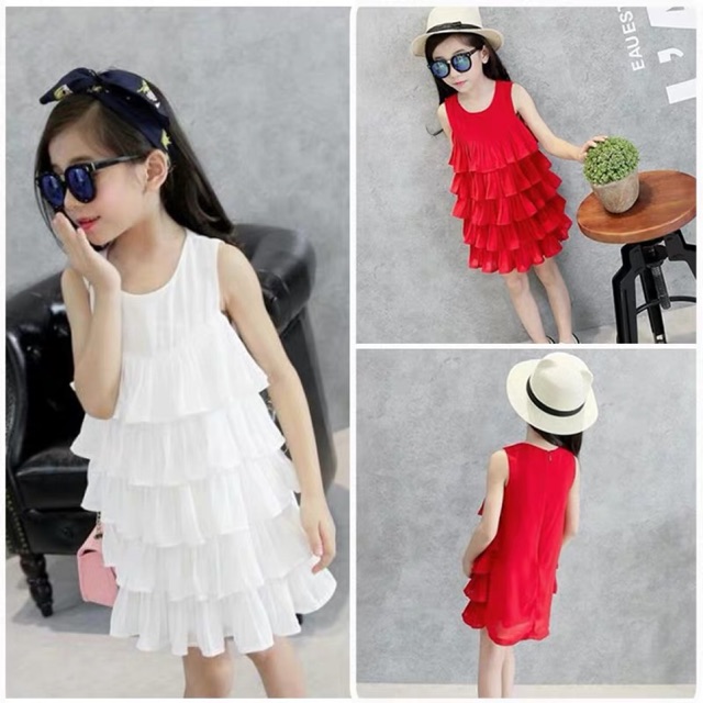 Váy tầng cho bé gái
