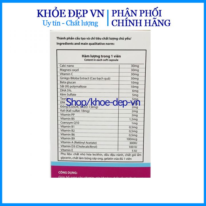 PHARVITA PLUS bổ sung Vitamin, Khoáng chất cần thiết cho cơ thể - Hộp 100 viên