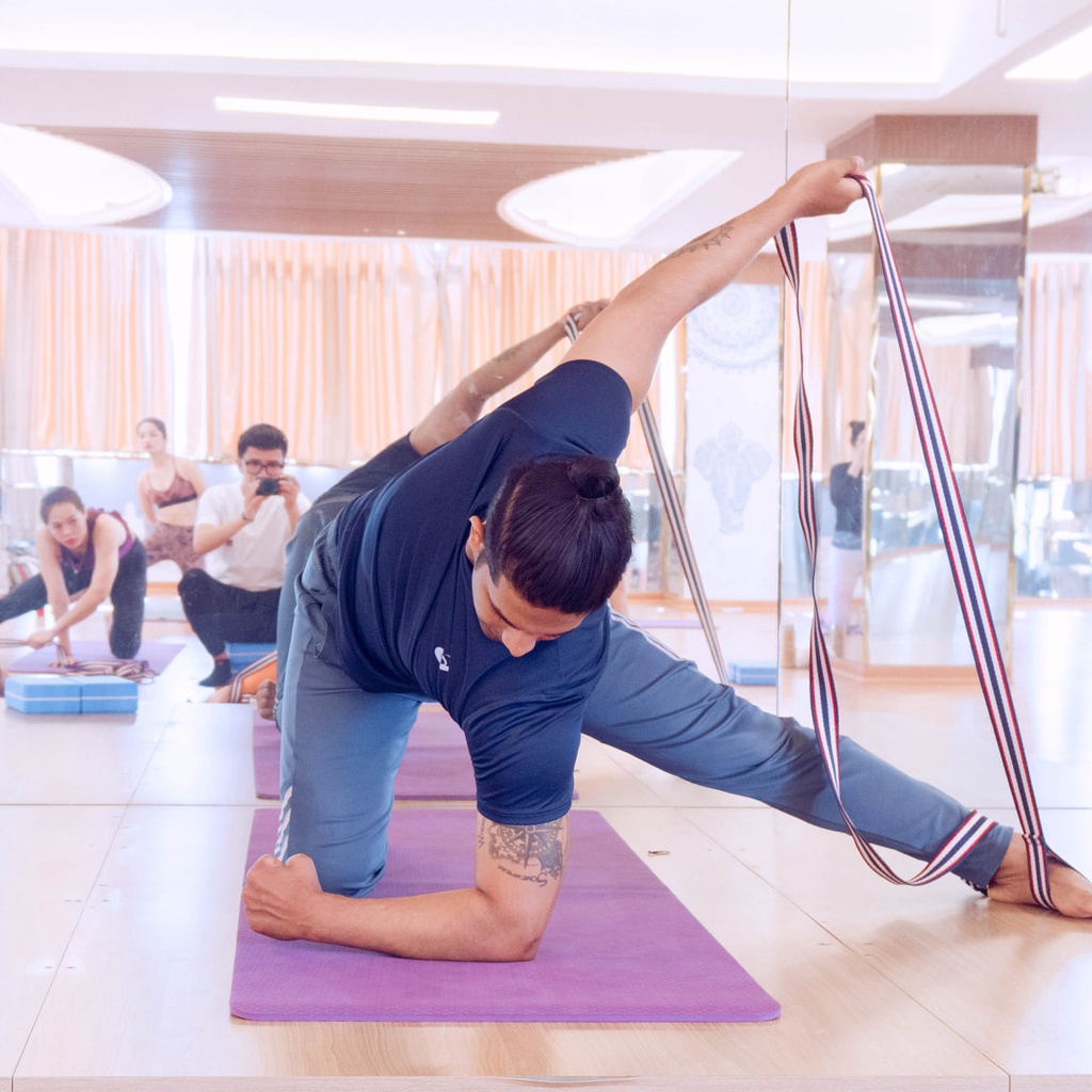 Dây Tập Yoga Dài 3m, Sợi Cotton Cao Cấp, Bền Đẹp, Chuyên Dụng Xoạc Ngang, Hỗ Trợ Động Tác Uốn Dẻo, Mở Vai