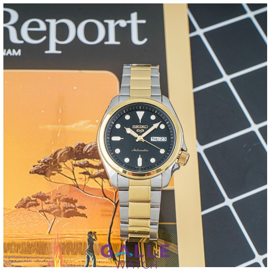 Đồng hồ cơ nam Seiko 5 Sports SRPE60K1 kính Hardlex chống xước, chống nước 10 ATM, dây thép không gỉ cao cấp chính hãng