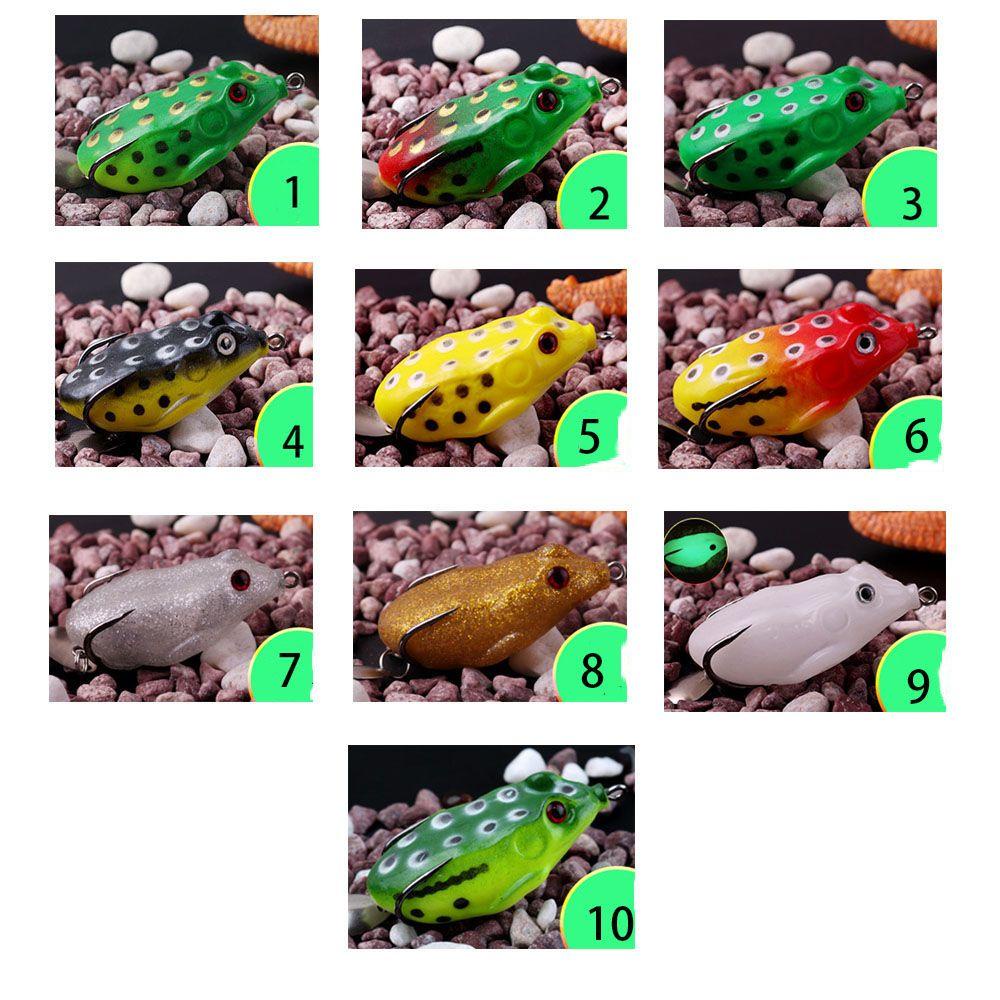 MUVAKO Mồi Câu Cá Nhân Tạo Bằng Nhựa Mắt Ếch 3D Có Móc Bền