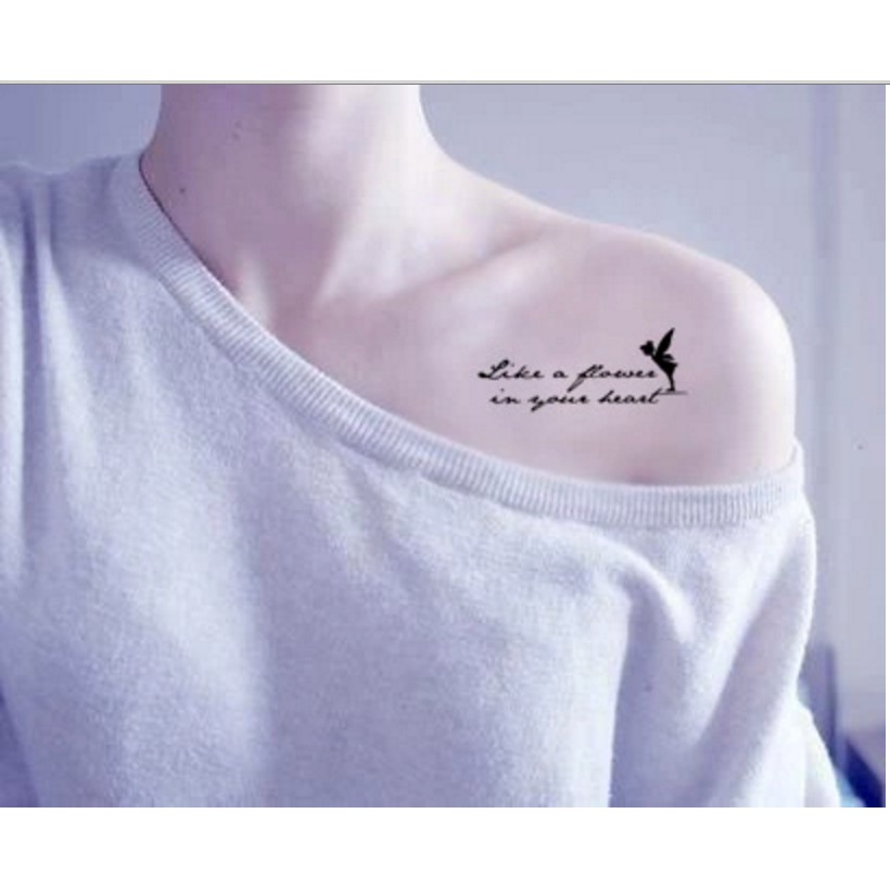 Hình xăm dán chữ kí thiên thần 10x6cm