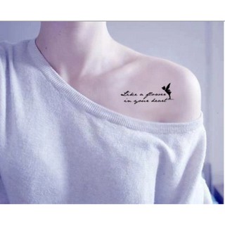 Hình xăm dán chữ kí thiên thần 10x6cm