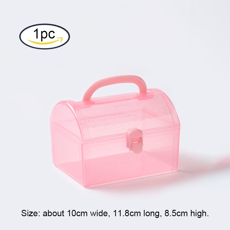 1 Hộp Nhựa Đựng Trang Sức Hình Chữ Nhật 11.8x10x8.5cm