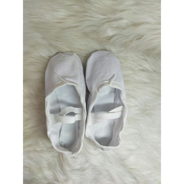 Giày múa bale trắng có đế tốt cho trẻ em và người lớn