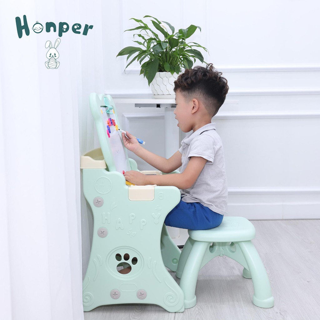 Bộ bảng vẽ kèm ghế honper hp212 cho bé phát triển tư duy và trí tuệ phân phối chính hãng Bonbon Mart