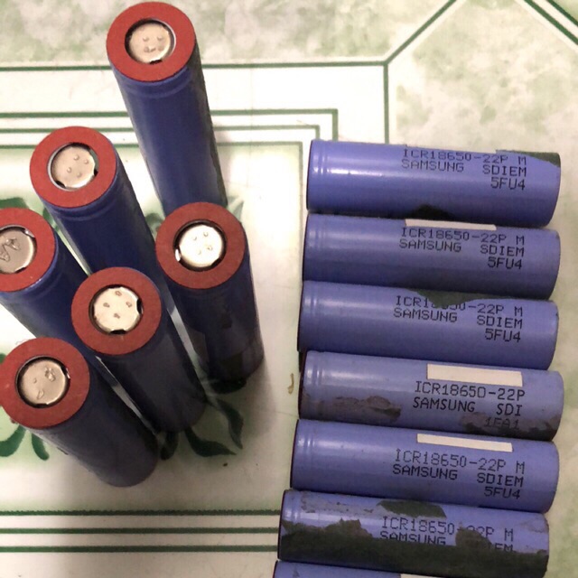 Pin cell 18650 cũ áp >= 3.7v