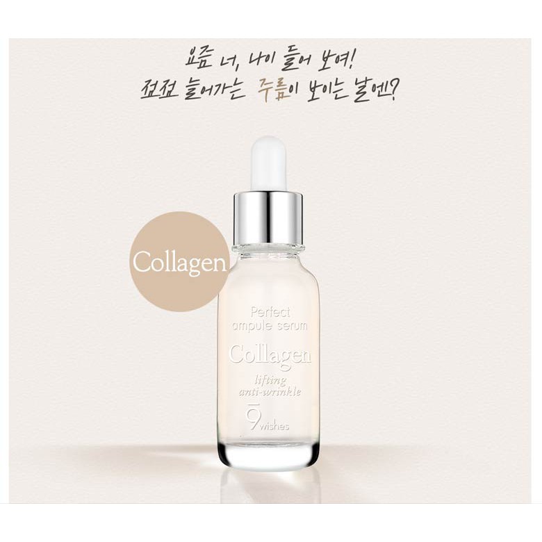 Tinh Chất Dưỡng Da, Chống Lão Hóa 9 Wishes Ultimate Collagen Ampule Serum 25ml