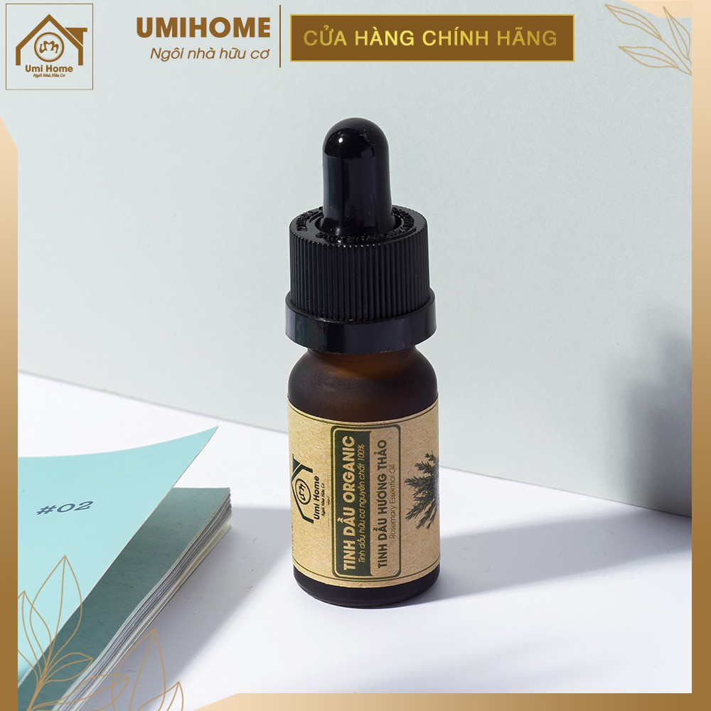 Tinh dầu thơm phòng Hương Thảo hữu cơ UMIHOME nguyên chất 10ml