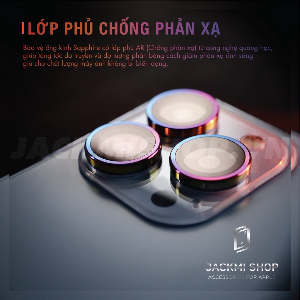 Cường lực camera lens Hoda Sapphire cho điện thoại ip 14 14 plus 14 pro 14 promax 13 mini 13 13 pro 13 promax