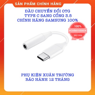 Jack Chuyển Đổi Cổng Type C Sang Cổng Tai Nghe 3.5 Chính Hãng SamSung 100% Fullbox, Nguyên Seal, Bảo Hành 12 Tháng