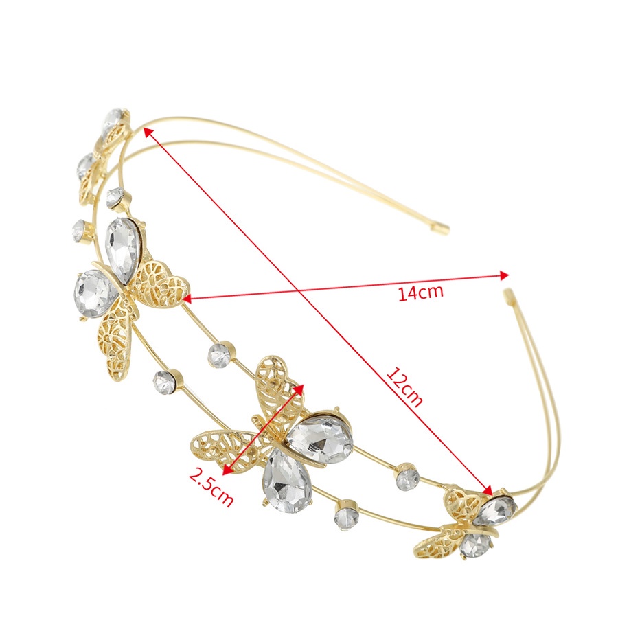 Băng Đô Cài Tóc Đính Đá Hình Bướm Phong Cách Hàn Quốc