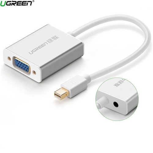 Cáp Chuyển Mini Displayport Sang VGA UGREEN 10403 - Thunderbolt To VGA - Hàng Chính Hãng