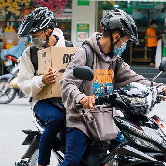 MŨ BẢO HIỂM POC 07 + TÚI VẢI POC+ HỘP POC