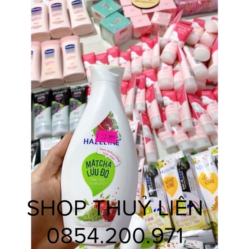 Sữa dưỡng thể hazeline trắng da xanh, hồng 230ml