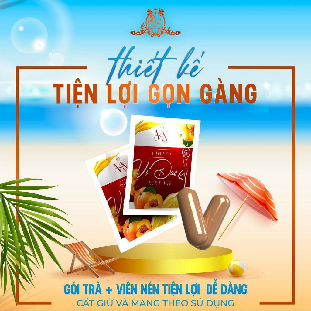 Trà giảm cân vị đào thơm dễ uống - giảm cân an toàn Chính hãng Đông Anh