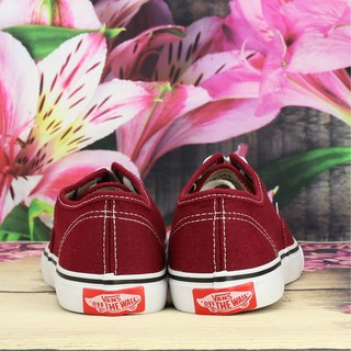 Giày Van Classic Vải canvas Nữ Màu Đỏ Đậm