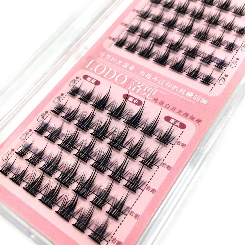 Bộ 70 Cụm Lông Mi Giả Cong 0.07mm Tự Nhiên