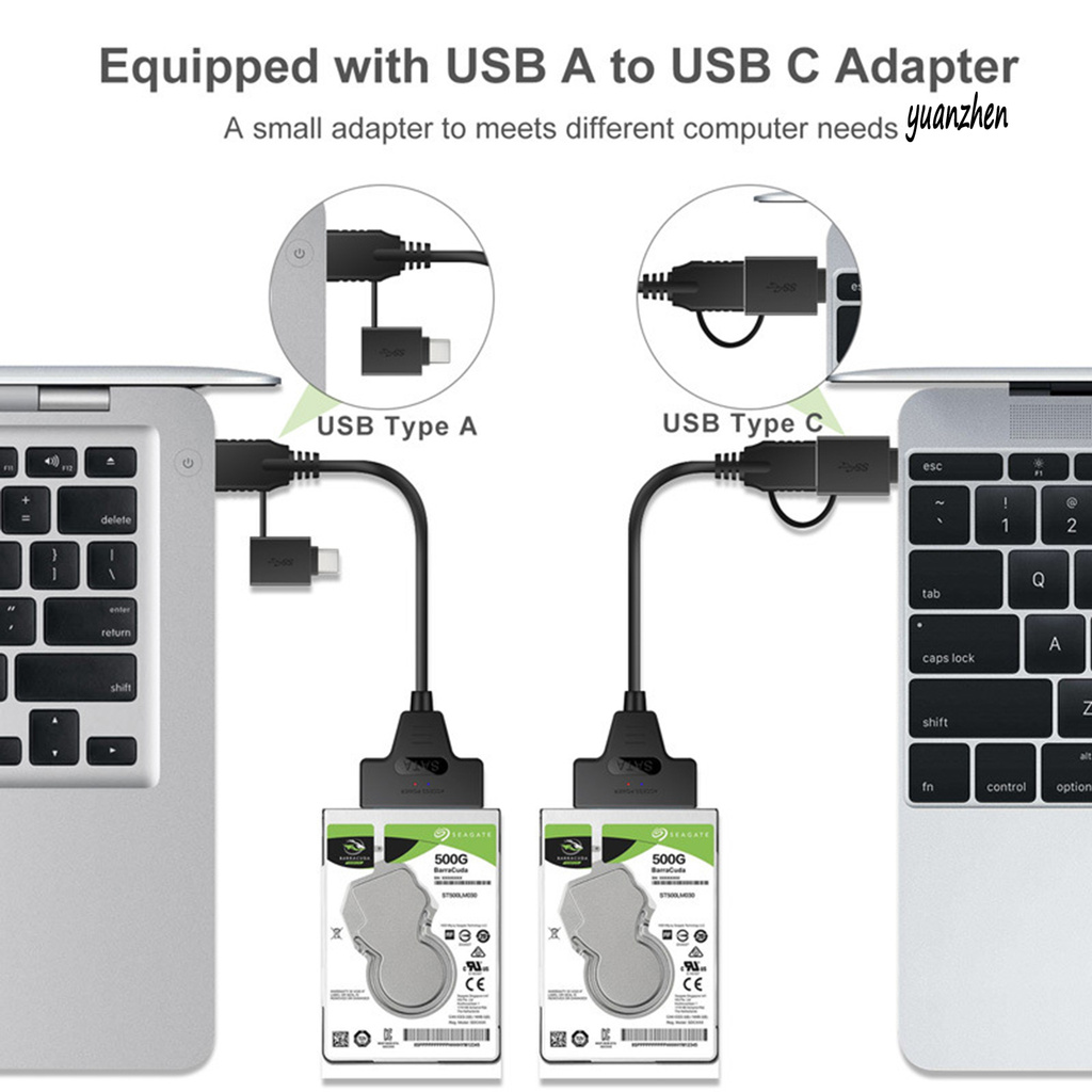 Dây Cáp Chuyển Đổi 2 Trong 1 Type-C Usb 3.1 Sang Sata 20 / 50cm | BigBuy360 - bigbuy360.vn