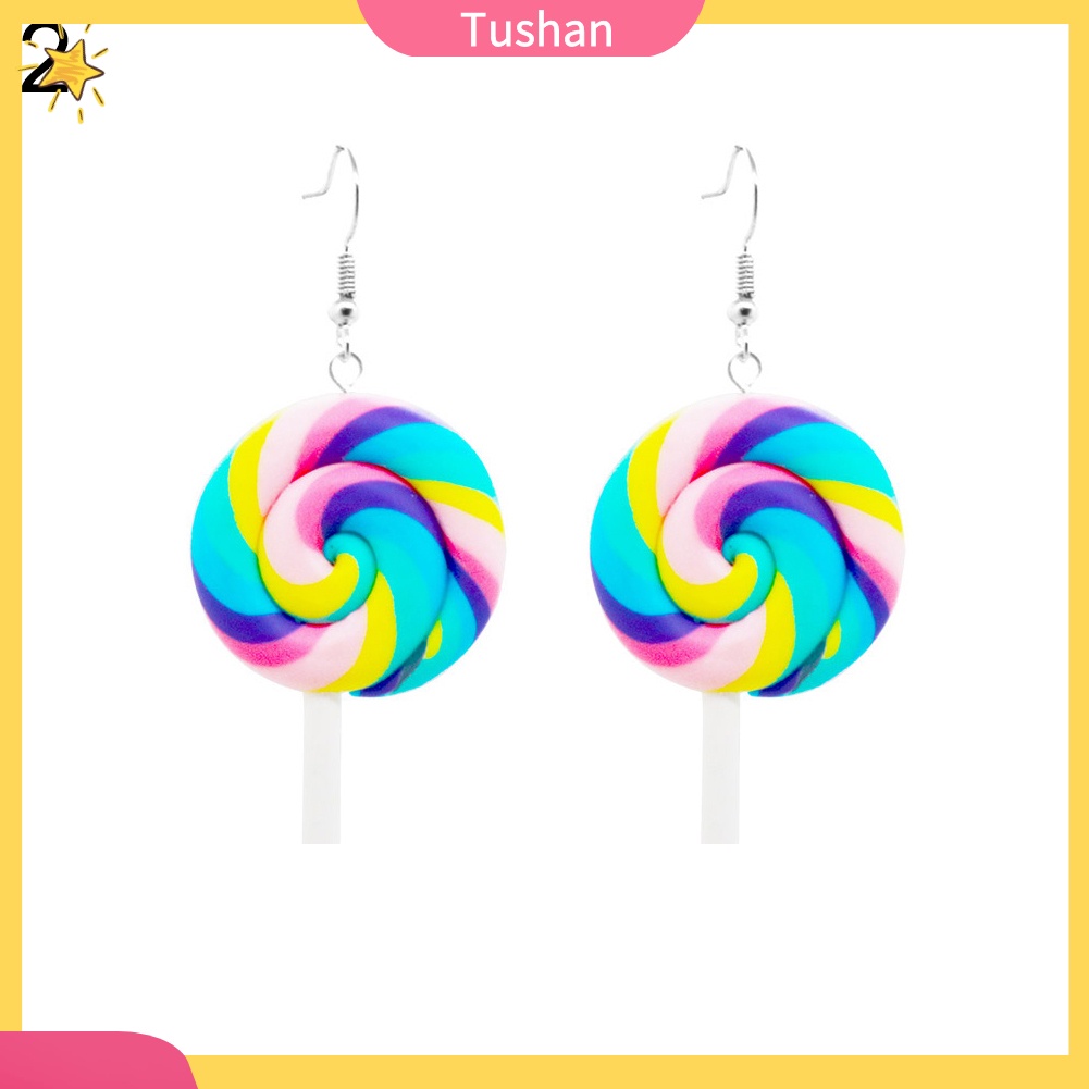 Khuyên tai nữ hình kẹo mút dễ thương xinh xắn