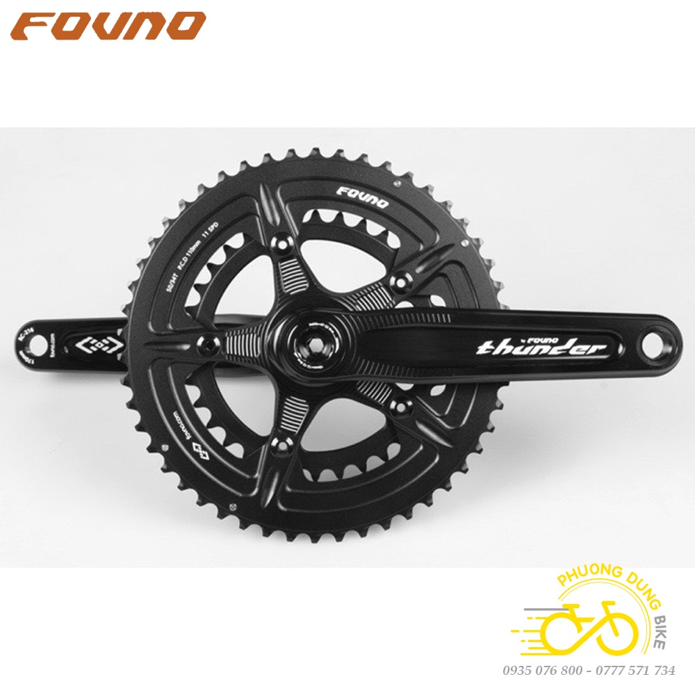 Đùi đĩa  rỗng xe đạp FOVNO THUNDER 34-50T / 36-52T / 39-53T