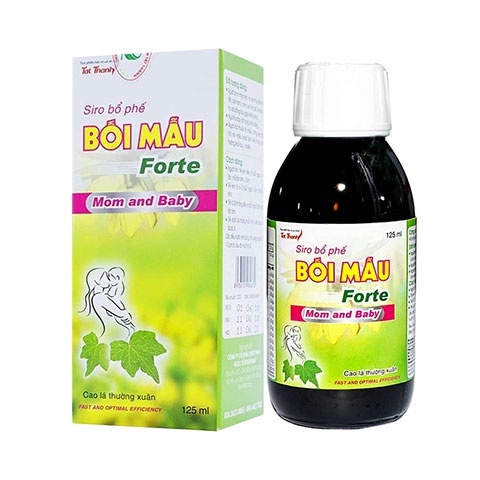 Siro bổ phế Bối Mẫu Forte Mom and Baby Tất Thành Pharma giảm ho long đờm 125ml