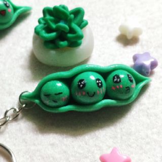 🆙Móc khóa Hạt đậu thần kì handmade