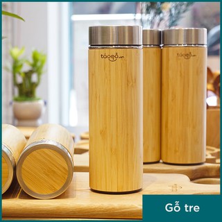 Bình giữ nhiệt gỗ tre Táo gỗ Decor - Ruột INOX 304 an toàn khi sử dụng