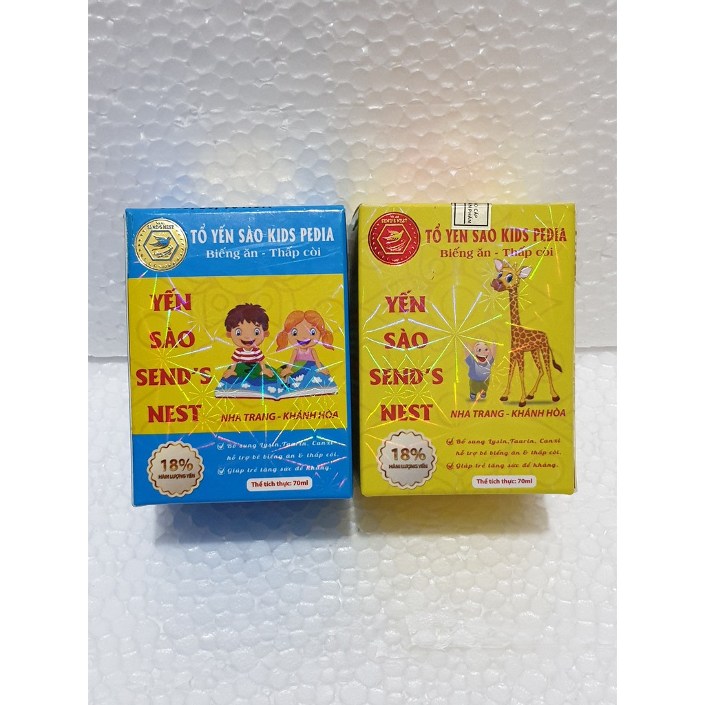 Combo 6 hủ yến sào Kid Pedia+ SEND'S NEST cho bé biếng ăn và thấp còi (18% YẾN TỔ) (70ml x 6 hủ)