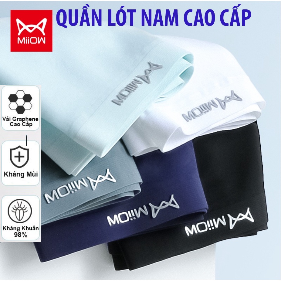 Quần lót nam cao cấp, boxer chun đúc, quần sịp nam  Miiwow kháng khuẩn  khử mùi, cotton co giãn 4 chiều thoải mái.