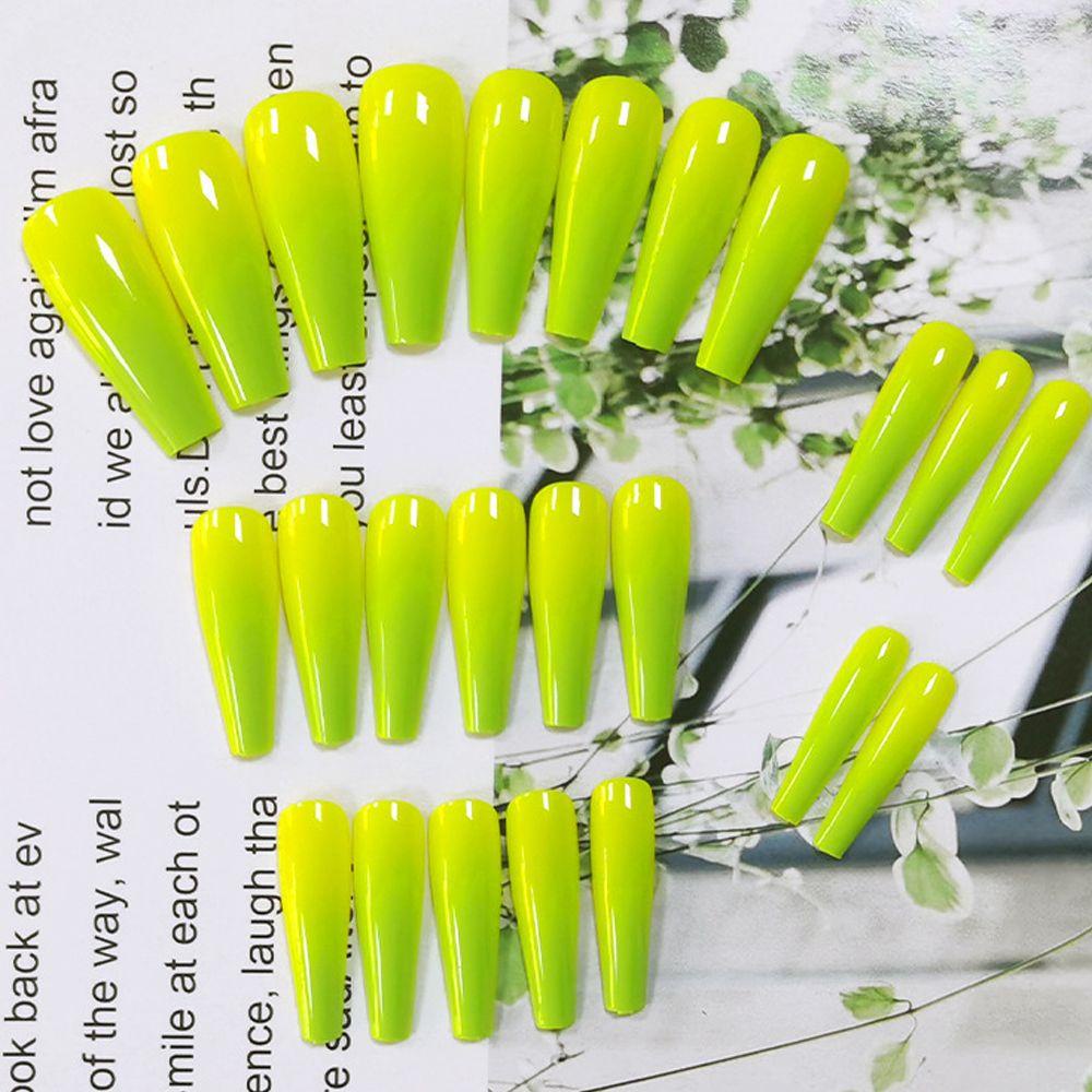 Set 24 Móng Tay Giả Múa Ba Lê Dài Có Thể Tháo Rời Ốp