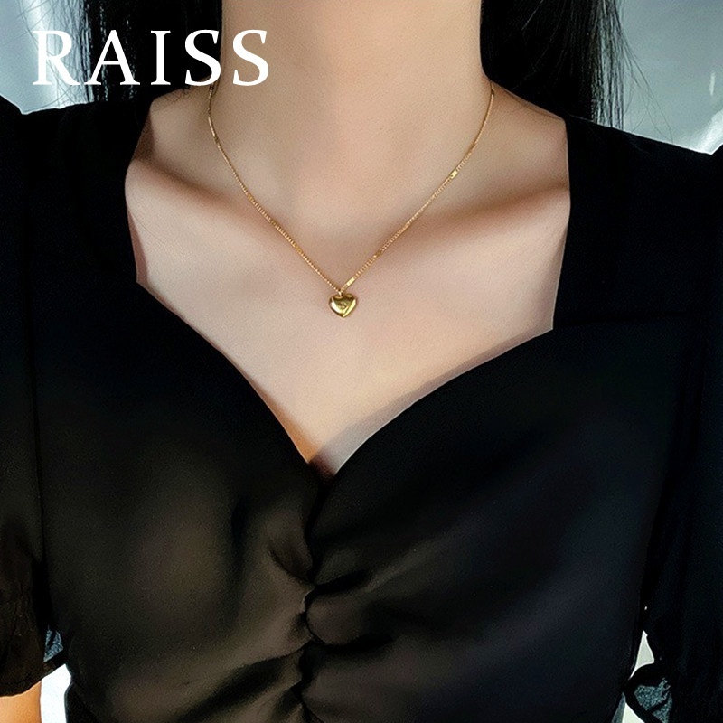 Vòng cổ Mạ Vàng 18k Mặt Hình Trái Tim Phong Cách Hàn Quốc