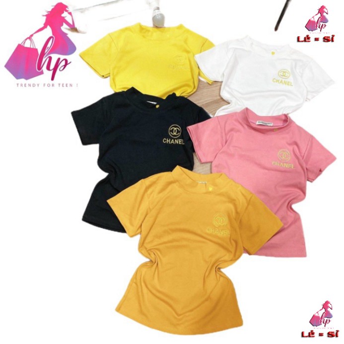 Áo kiểu croptop nữ đẹp ôm body tay ngắn cổ trụ thêu chữ cực dễ thương mẫu mới thời trang 2021 phong cách hàn - mới