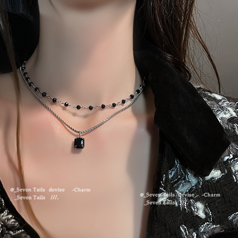 Vòng cổ Hai Lớp Đính Hạt Sang Trọng Ngọt Ngào Cho Nữ