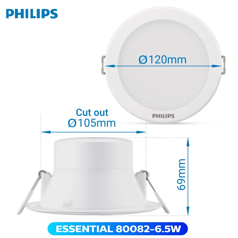 Đèn LED downlight âm trần Philips Essential dòng 8008X