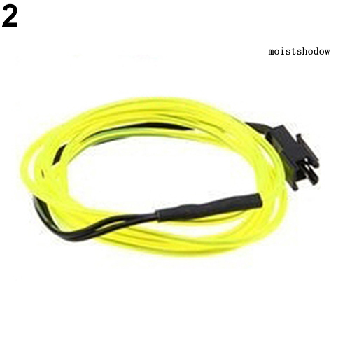 MWWB 1m Flexible EL Wire Neon Rope Tube Light 12V Auto Car Interior Home Decor Lamp