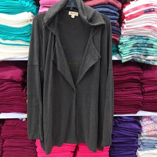 Nữ áo blazer big size bằng len có nón hàng xuât