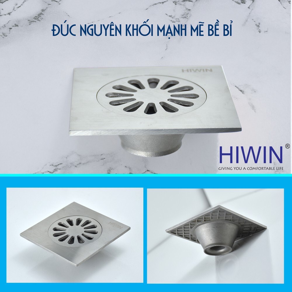 Ga thoát sàn FD-011 inox 304 đúc cao cấp Hiwin