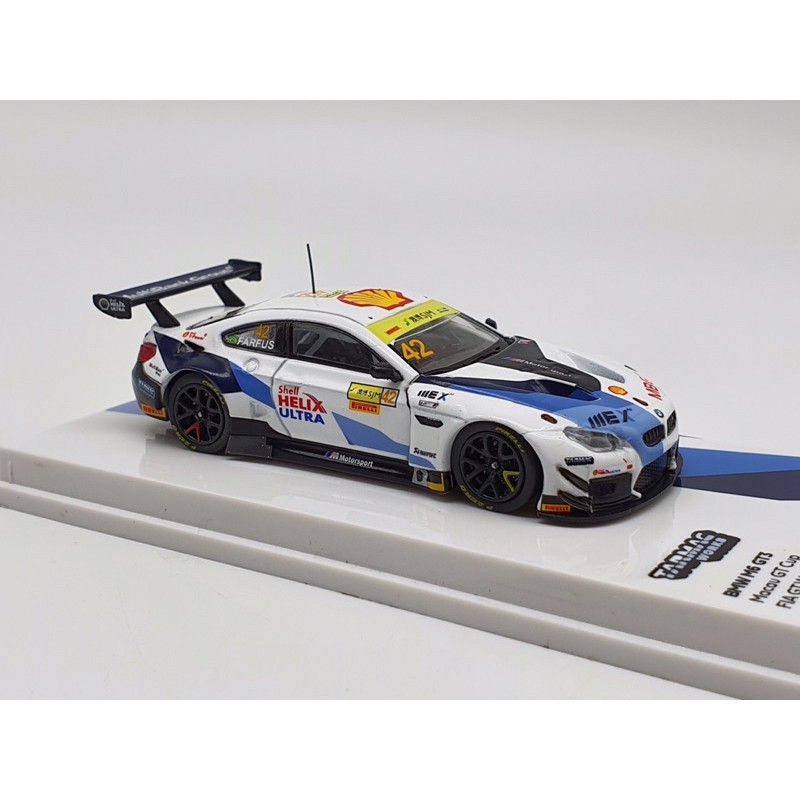 Xe Mô Hình BMW M6 GT3 FIA World Cup 2019 Macau Augusto Farfus 1:64 TarmacWorks ( Trắng )