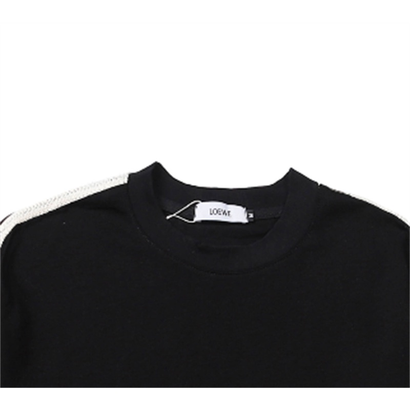 Áo Thun Cotton Tay Ngắn Thêu Họa Tiết LOE-WE-WE Thời Trang Dành Cho Cặp Đôi