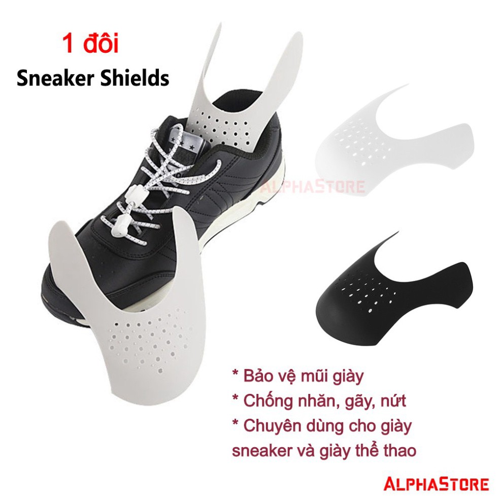 Bộ Lót Bảo Vệ Mũi Giày Shoe Shield (Loại 1, Nhựa Mềm) - Miếng Độn Chống Nhăn, Giữ Dáng Mũi Giầy Thể Thao Sneaker Shield