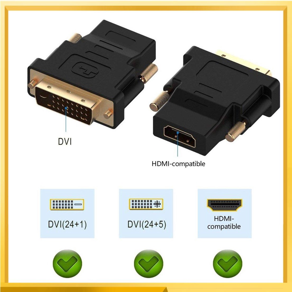 Đầu chuyển đổi từ cổng DVI sang cổng HDMI 24+5 PIN DVI-D